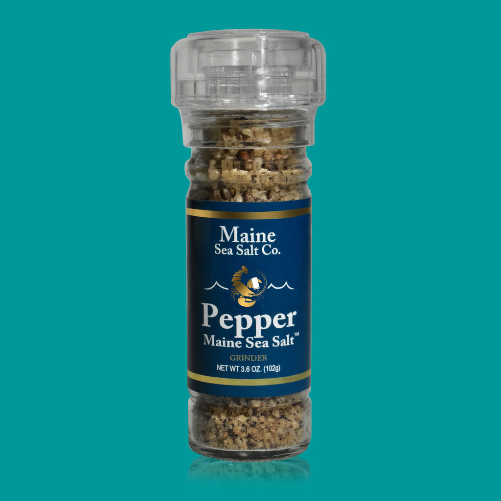MAINE SEA SALT CO. - Maine Sea Salt and Pepper Blend in 3.6 oz Grinder