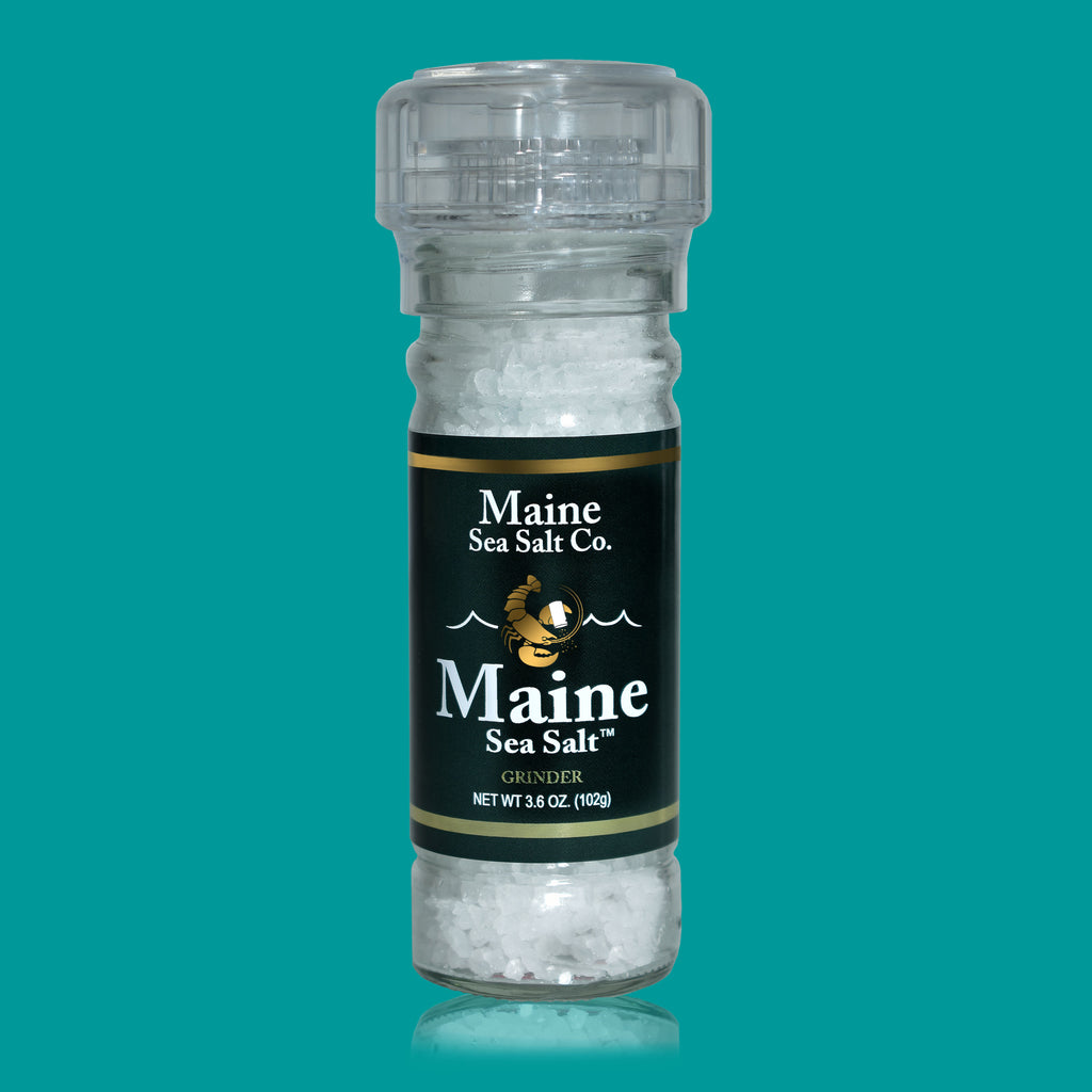 MAINE SEA SALT CO. - Natural Sea Salt Crystals in 3.6 oz Grinder